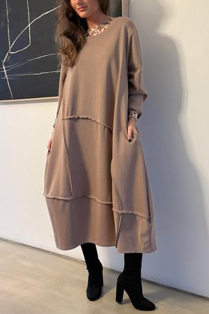 Sola Smart Tech Panel Dress Mocha